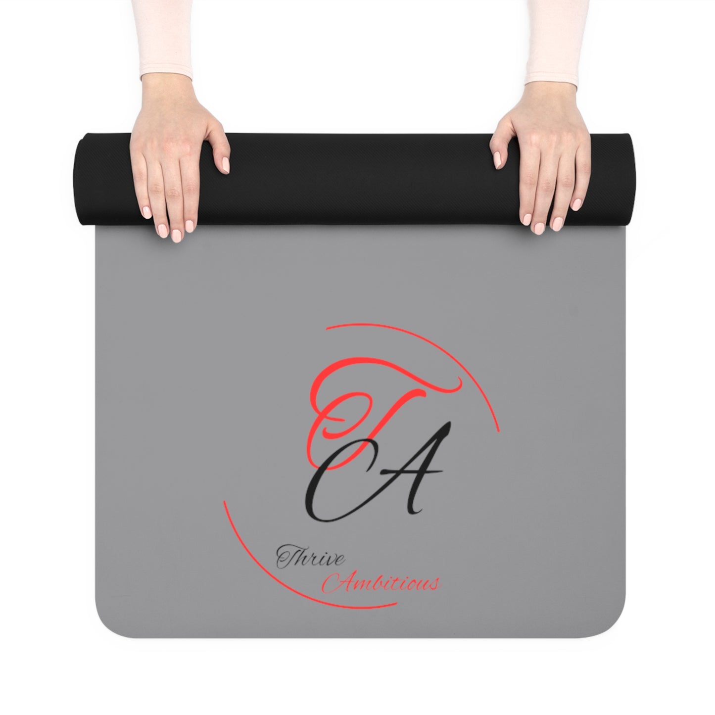 " Thrive Ambitious " Grey Yoga Mat