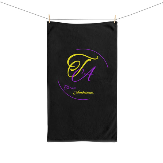 " Thrive Ambitious "  Black Hand Towel