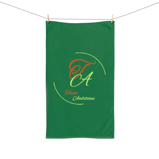 " Thrive Ambitious "   Green Hand Towel