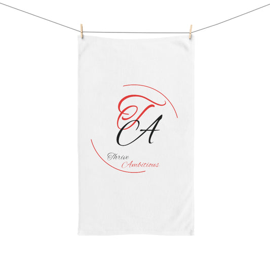 "Thrive Ambitious "   White Hand Towel