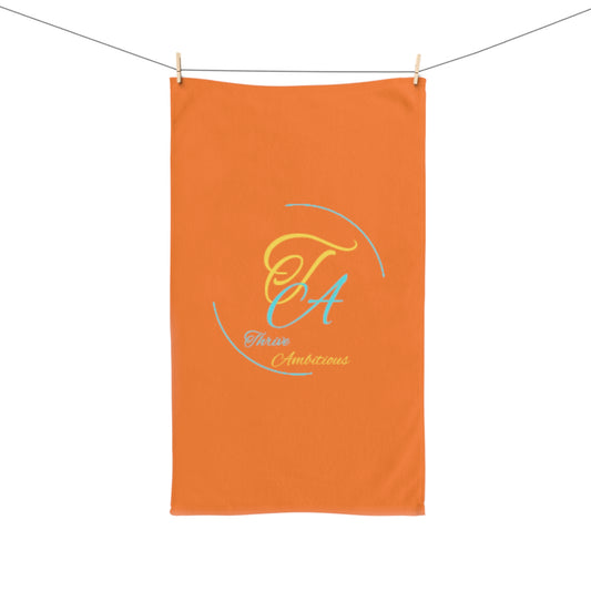 " Thrive Ambitious "  Orange Hand Towel