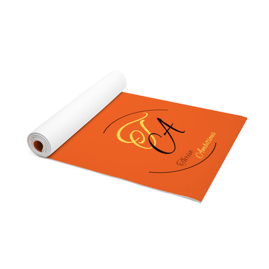 " Thrive Ambitious "  Orange Yoga Mat